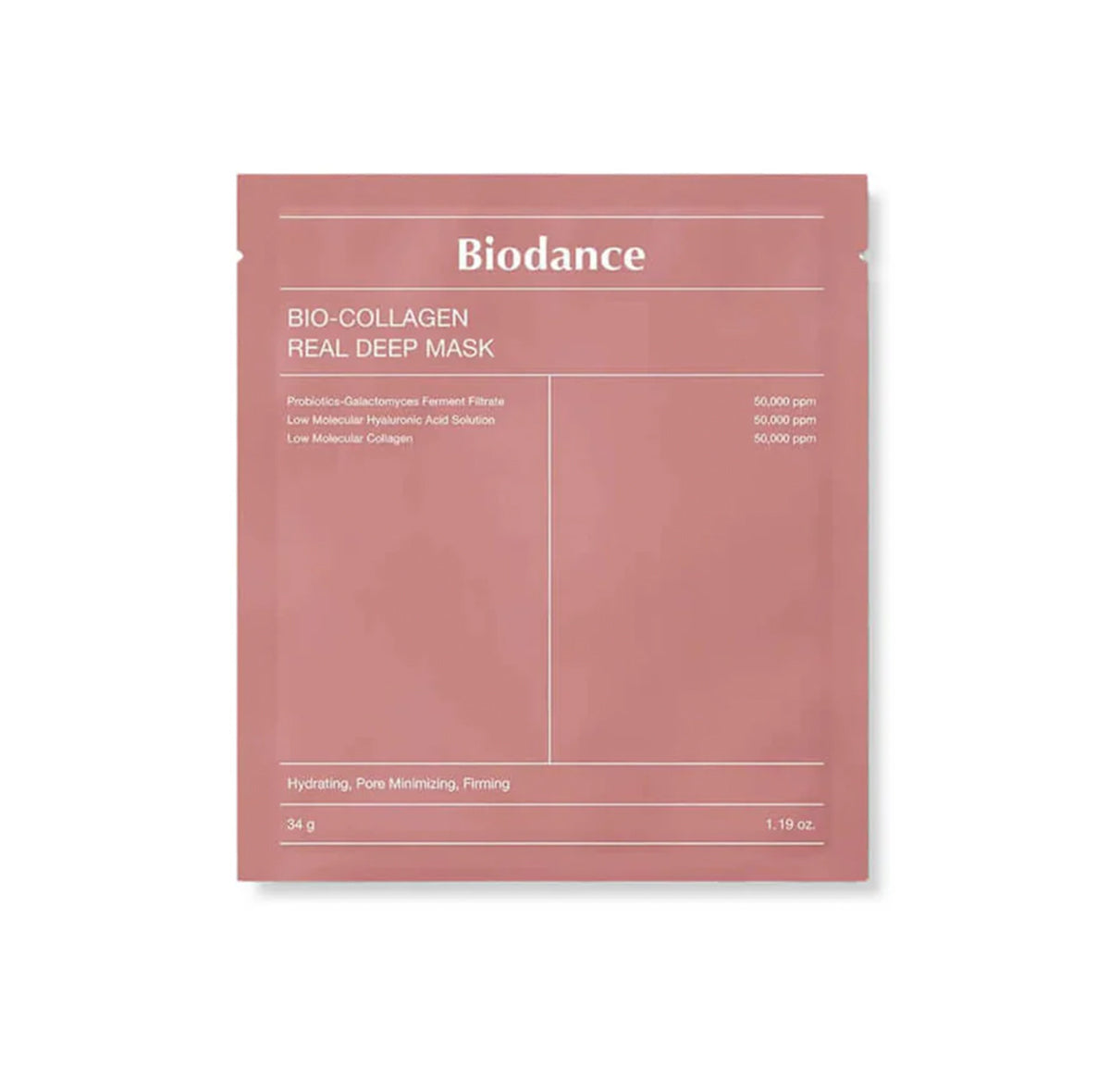 BIODANCE "Bio-Collagen Real Deep Mask" veido kaukė su kolagenu