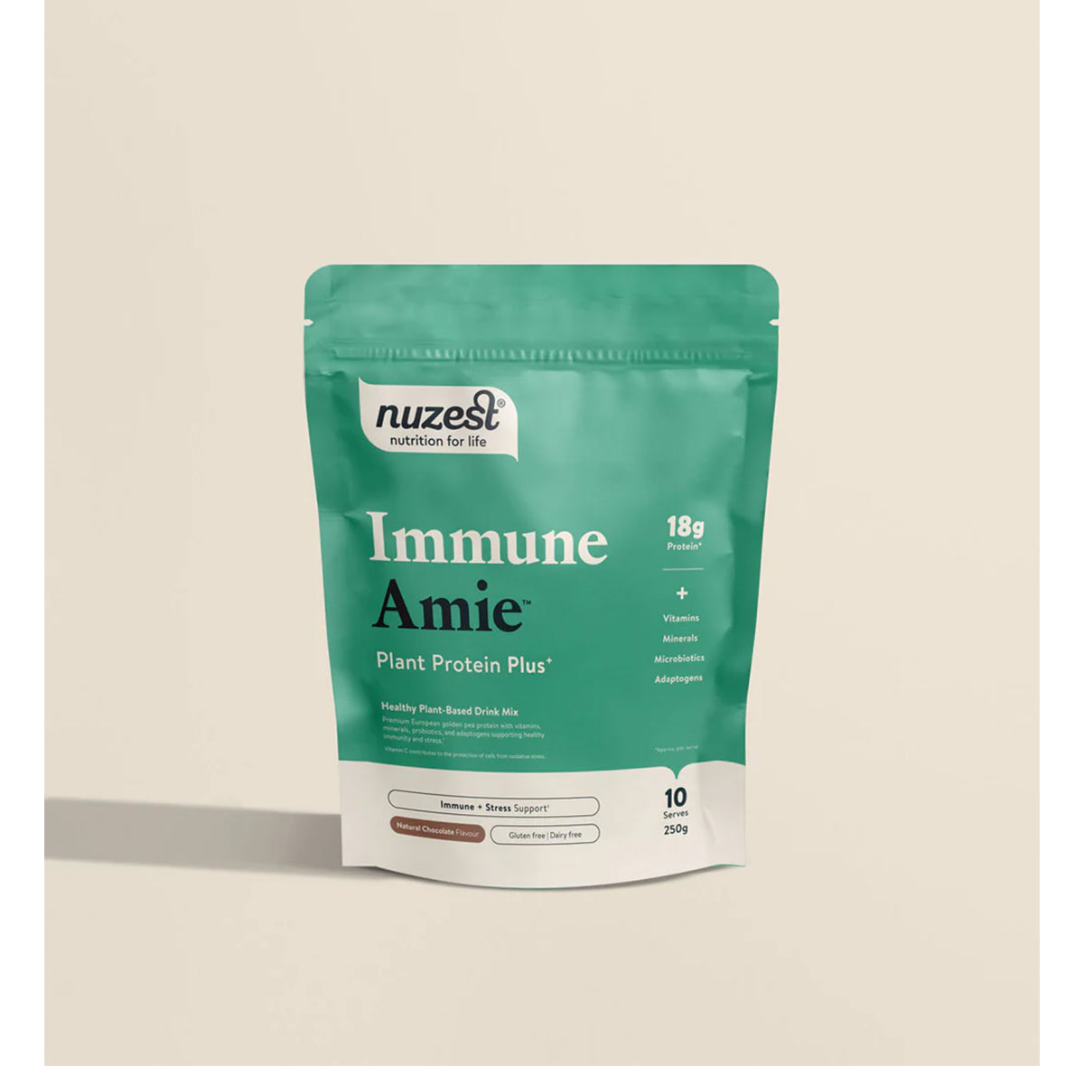 “Immune Amie” augaliniai baltymai su probiotikais (šokolado skonio)
