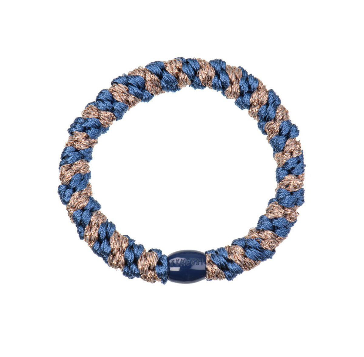 "Kknekki Indigo Taupe glitter stripe" plaukų gumelė