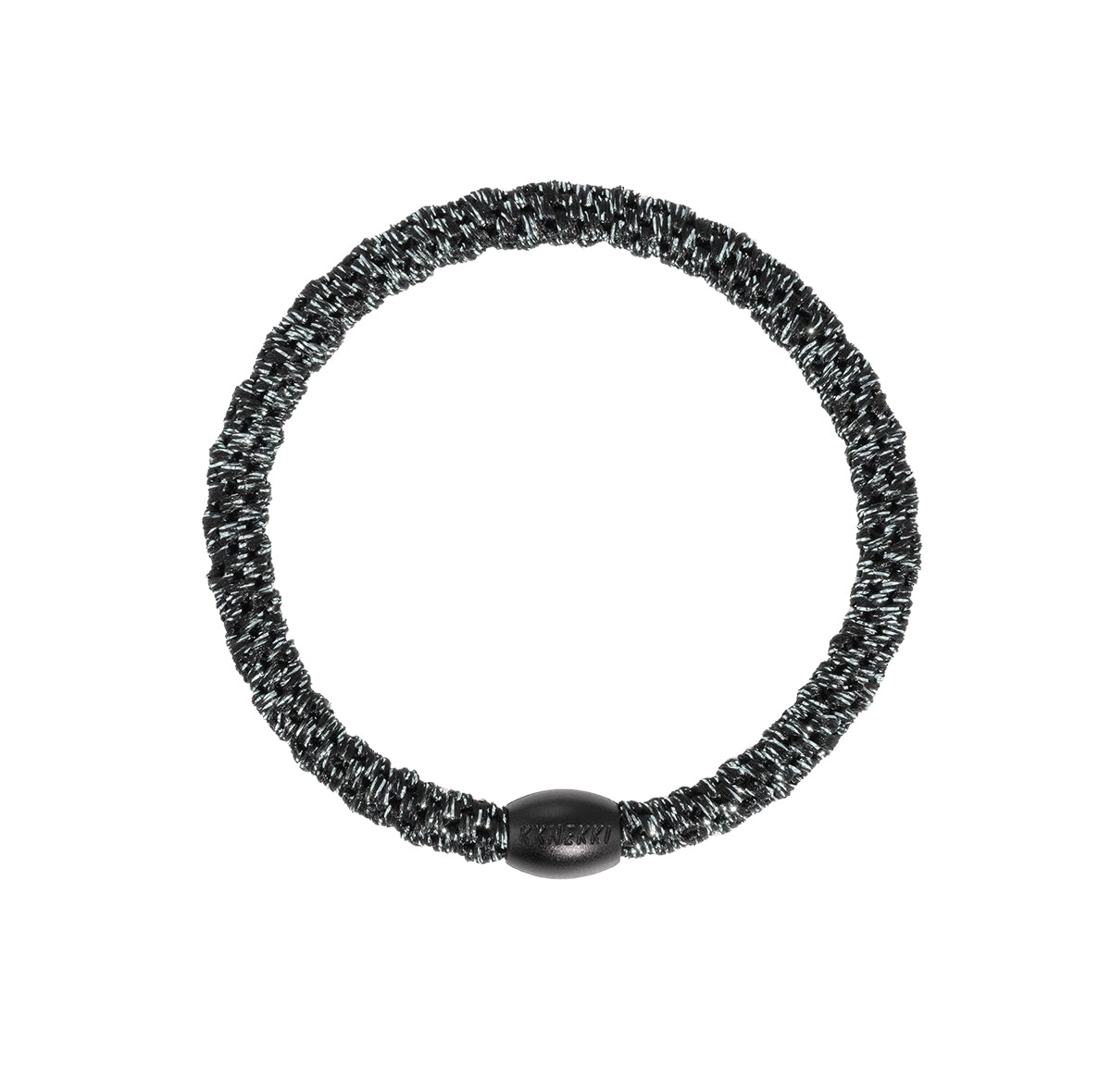 "Kknekki Slim Dark Grey Glitter" plaukų gumelė