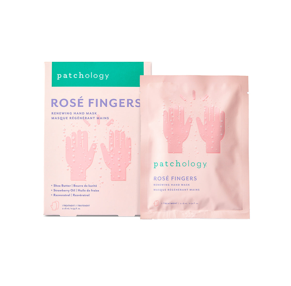"Rosé Fingers" atnaujinanti rankų kaukė